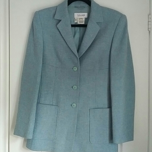 Escada Jackets & Blazers - LAUREL BY ESCADA - long 90s fitted wool jacket